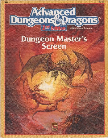 ADnD 2nd ed Dungeon Masters Screen